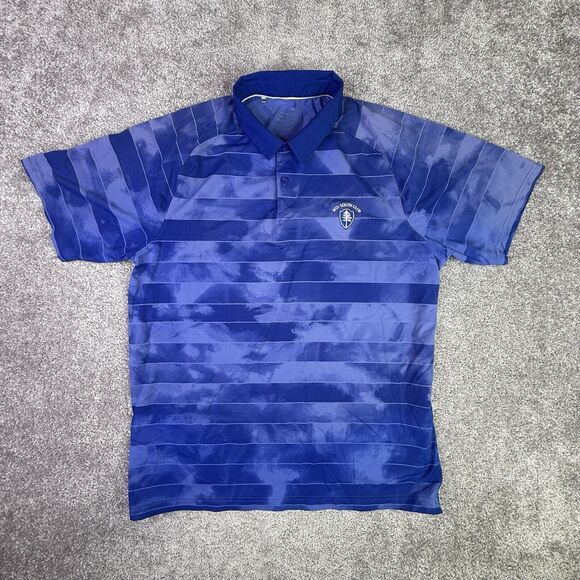 Under Armour Shirt Men’s Large Blue The Iso-Chill Polo Mid South Club Golf - Picture 2 of 9